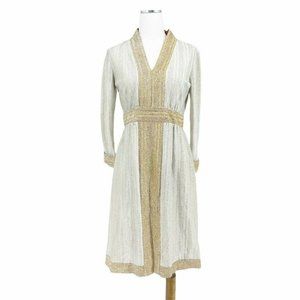 Vintage 60's Silver Metallic Cocktail Dress